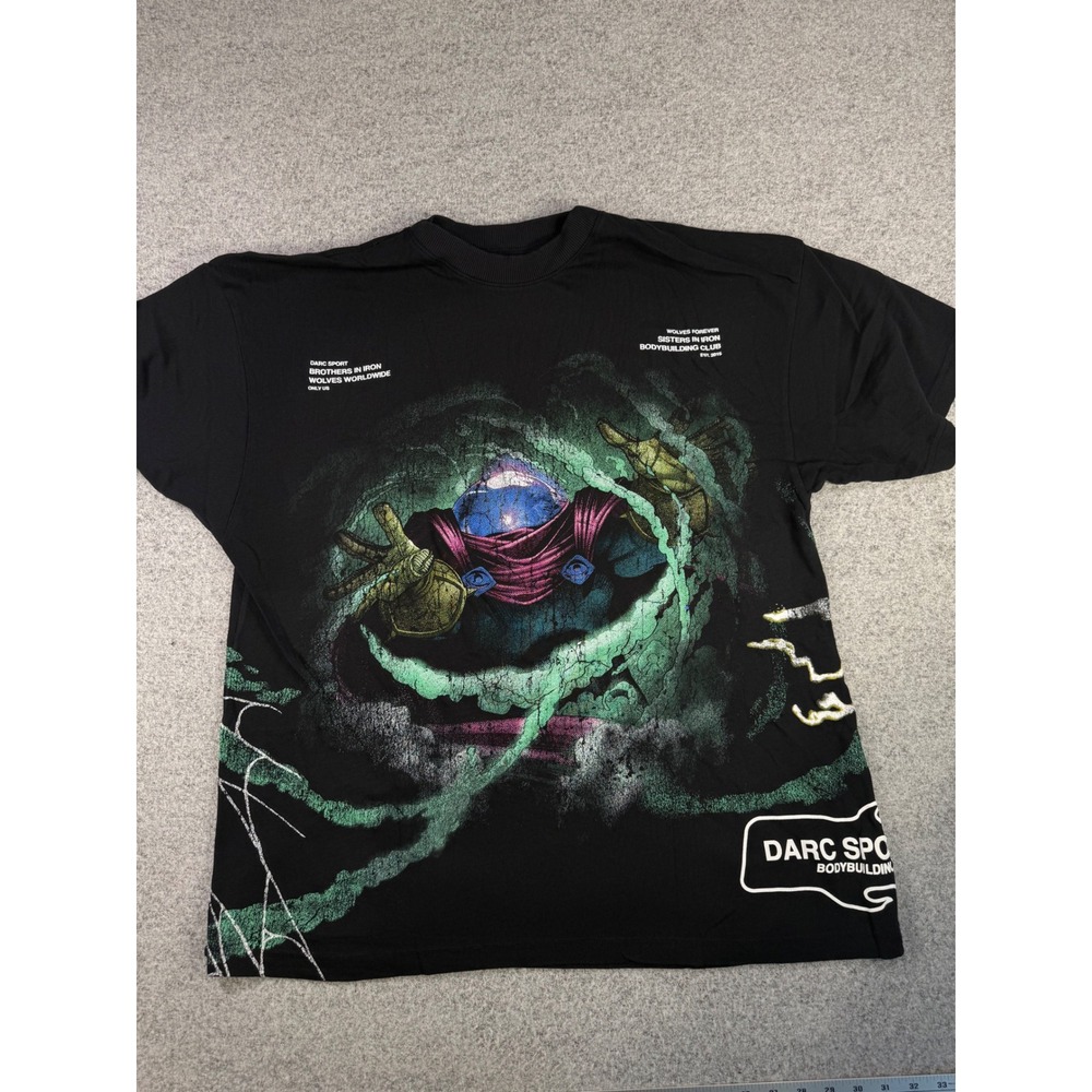 Darc Sport Marvel Mysterio Wolves Side By Side Graphic T-Shirt Black Mens M
